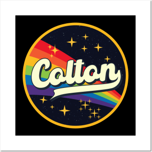 Colton // Rainbow In Space Vintage Style Posters and Art